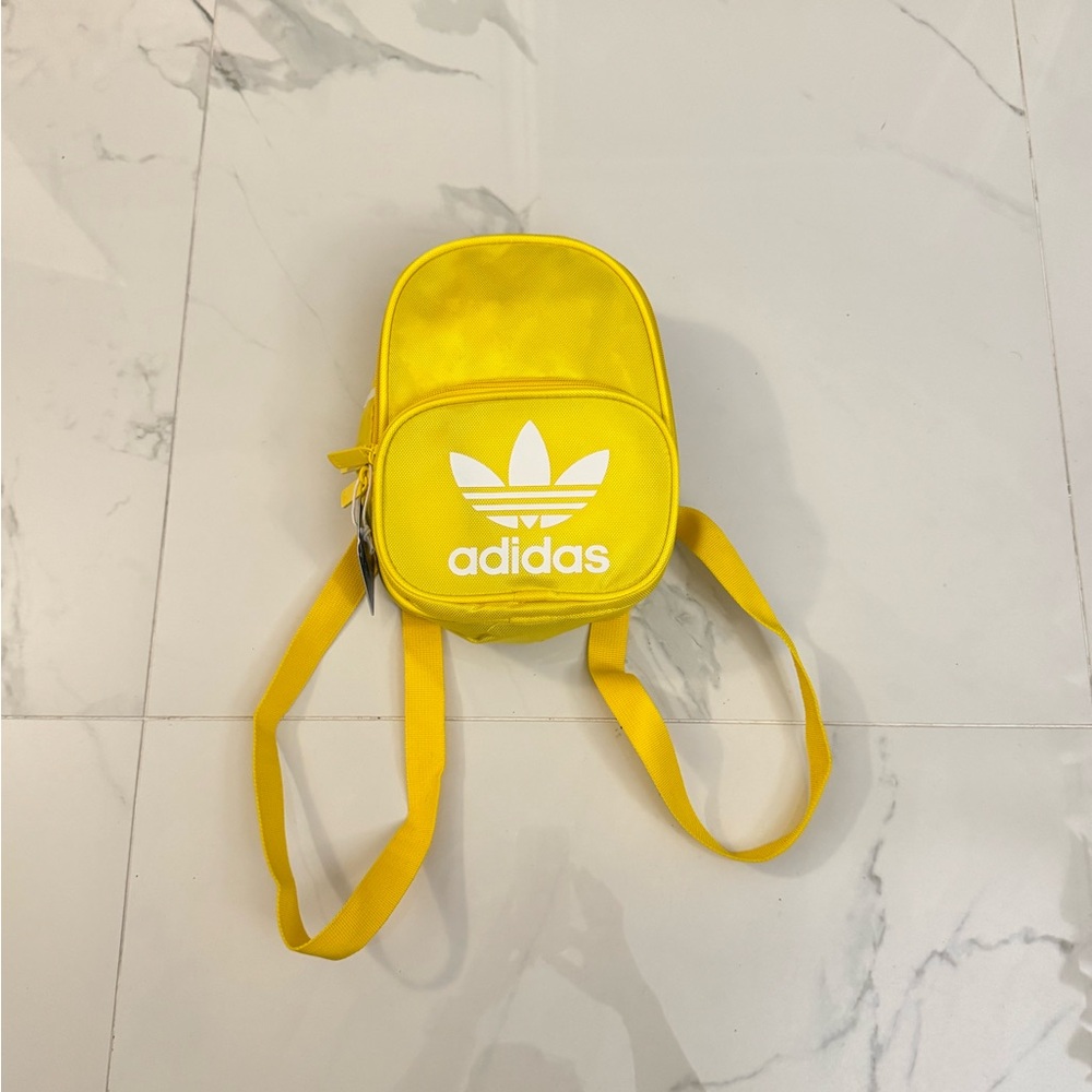 Adidas Mini Yellow Mini Backpack - Trefoil Logo - Picture 7 of 7